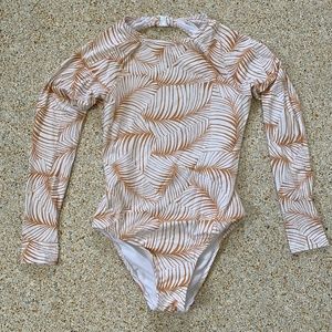 Roxy Palm Tree Dreams Long Sleeve One-Piece Swimsuit